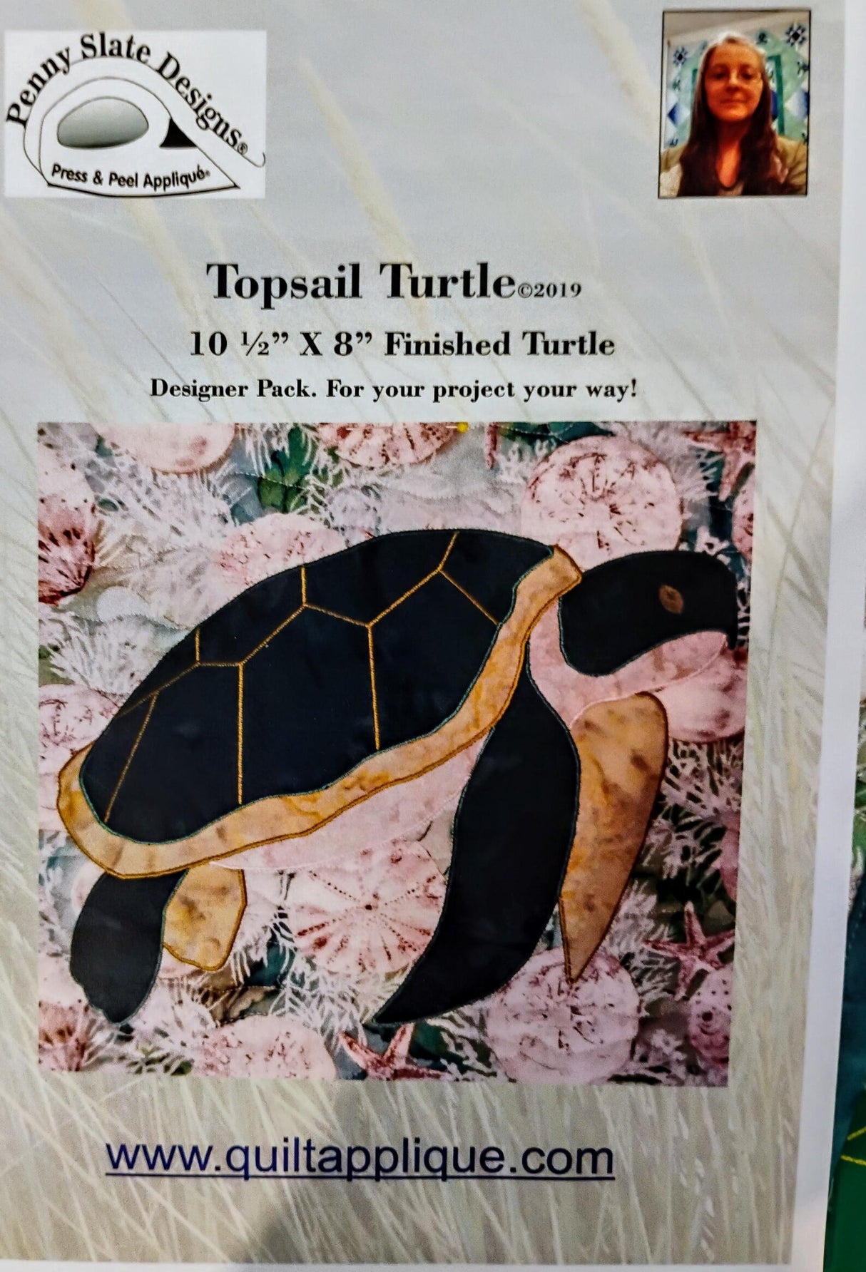 Topsail Turtle - Press & Peel Applique by Penny Slate Designs