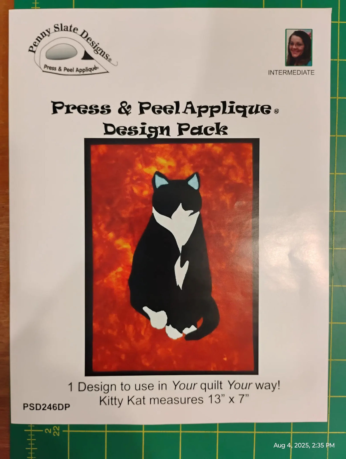 Kitty Kat Pattern Press & Peel Applique by Penny Slate Designs