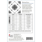 Back of the Shining Lace Downloadable Pattern by Canuck Quilter Designs