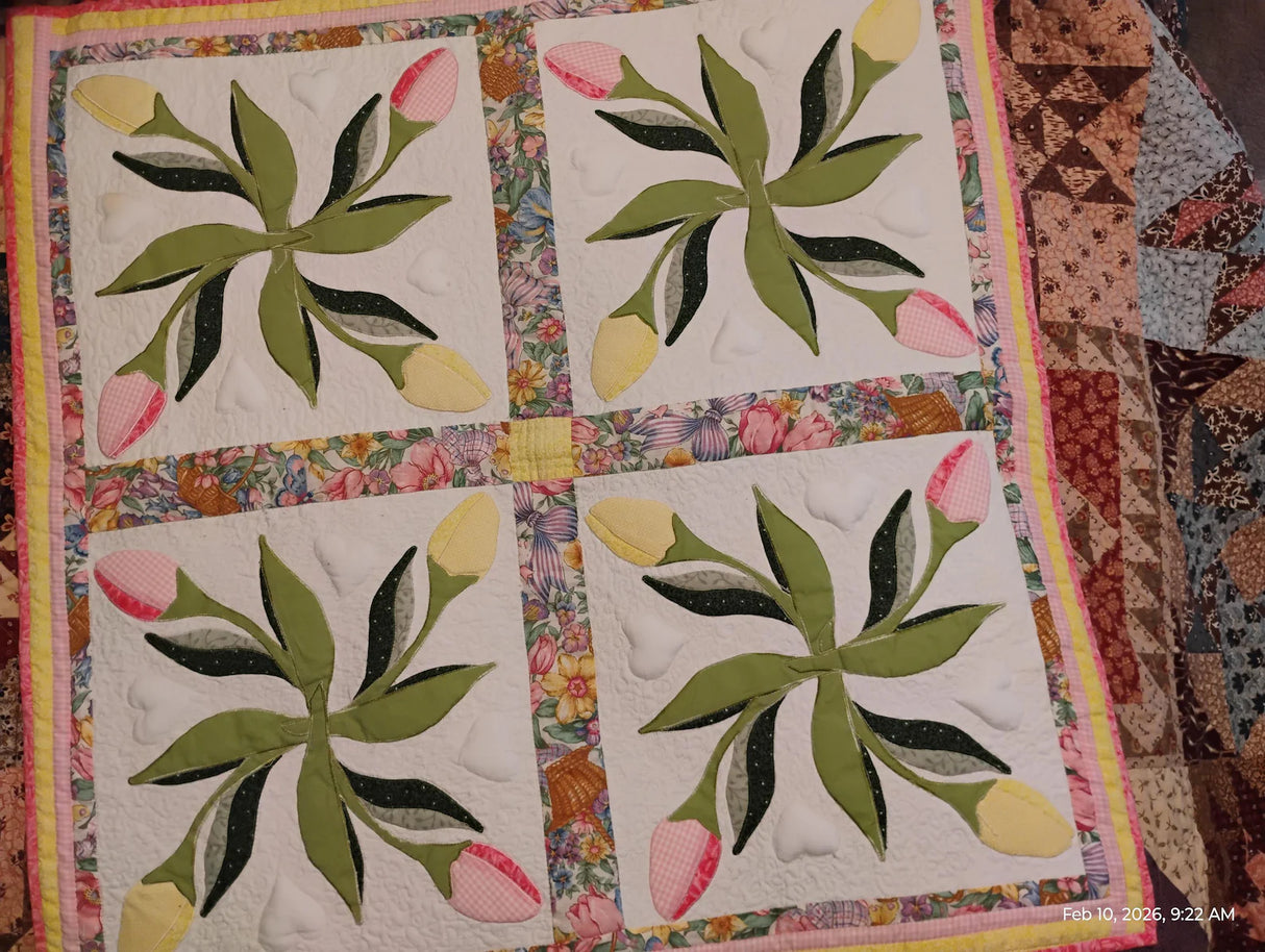 Spring Flowers - Press & Peel Fusible Applique by Penny Slate Designs
