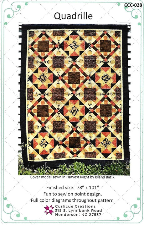 Quadrille Downloadable Pattern by Curlicue Creations