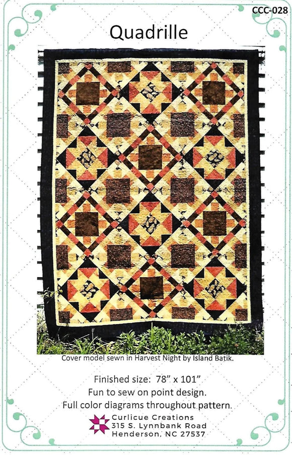 Quadrille Downloadable Pattern by Curlicue Creations