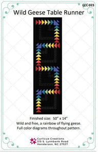 Wild Geese Table Runner Downloadable Pattern by Curlicue Creations