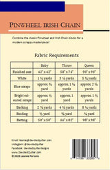 Back of the Pinwheel Irish Chain Downloadable Pattern by Devoted Quilter
