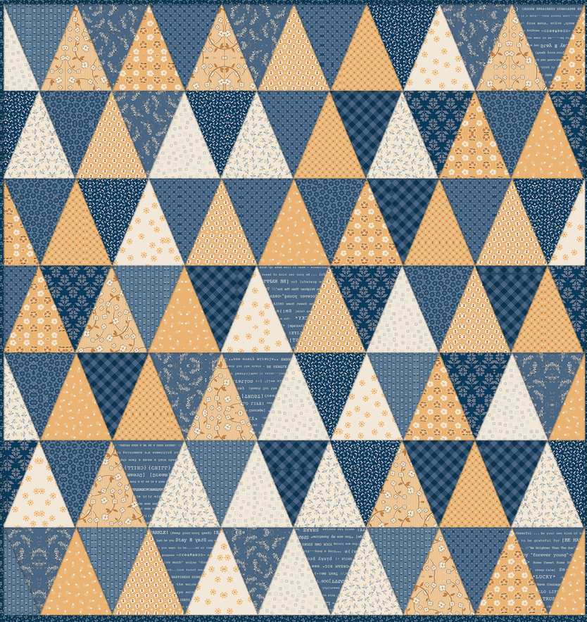 Ink Point FREE Downloadable Pattern shown in Denim & Daisy fabrics