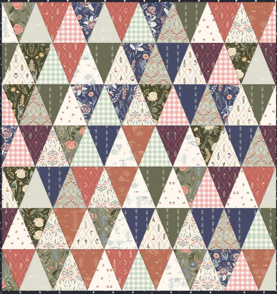 Ink Point FREE Downloadable Pattern shown in Hedgerow Haven fabrics
