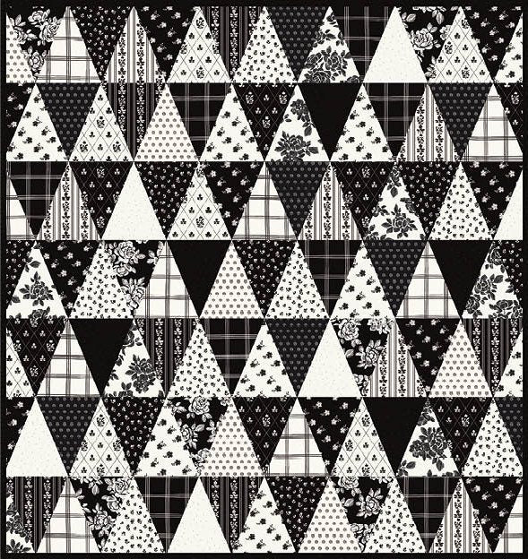 Ink Point FREE Downloadable Pattern shown in Moonlit Trellis fabrics