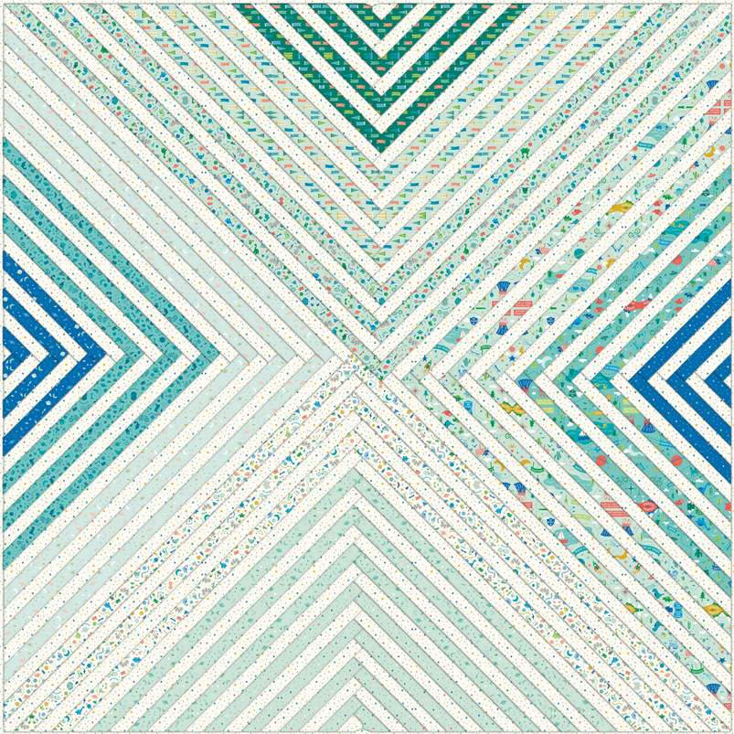 Intersection Shift Downloadable Pattern shown in Brave Your Way fabrics