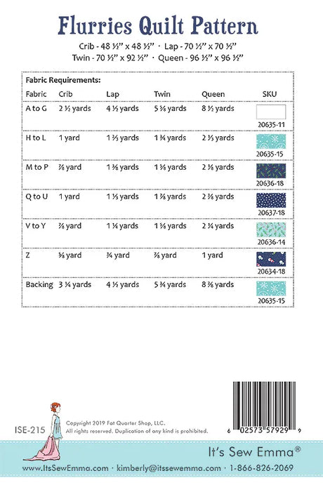 Flurries Quilt Pattern