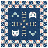 Kitty Cat Pet Mats Downloadable Pattern in Love You to the Moon fabrics