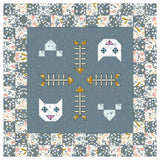 Kitty Cat Pet Mats Downloadable Pattern in Petals & Hazel fabrics