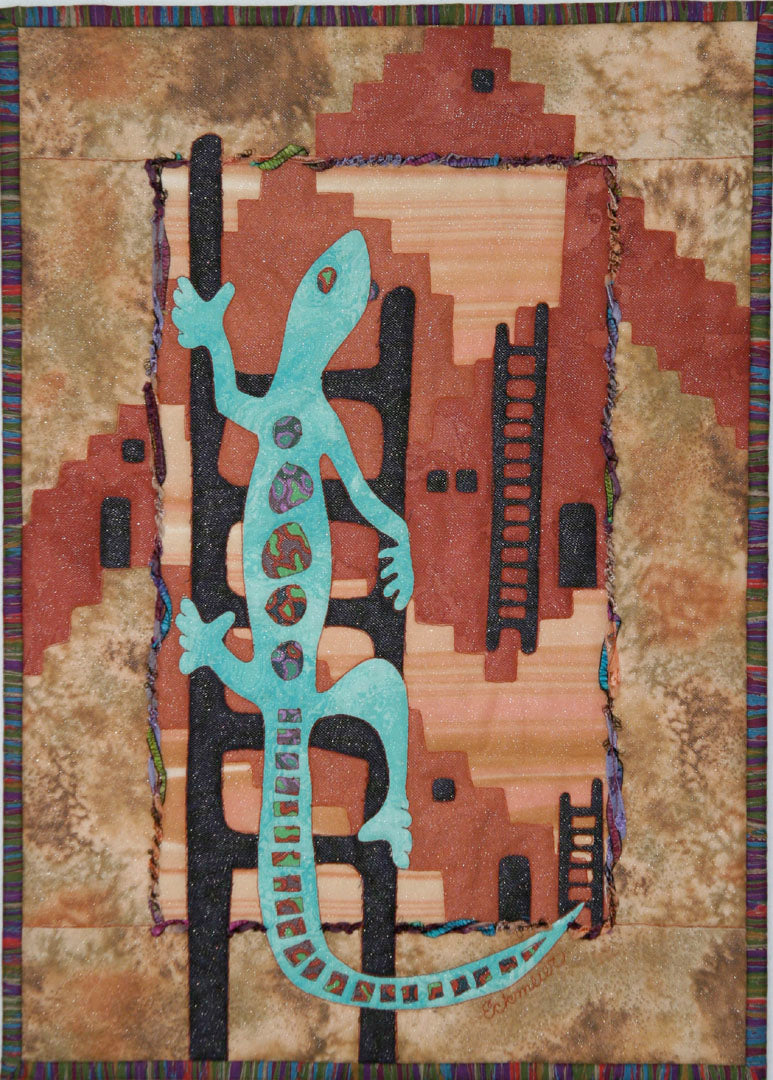 Lucky Lizard - Lizard on a Ladder Pattern by Quilted Lizard