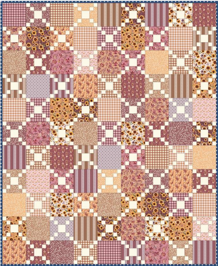 London Garden FREE Downloadable Pattern shown in Harvest on the Prairie fabrics