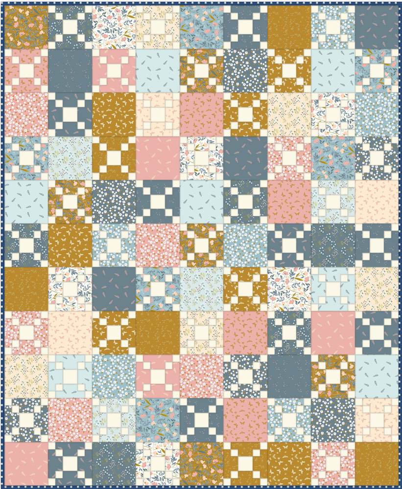 London Garden FREE Downloadable Pattern shown in Petals & Hazel fabrics