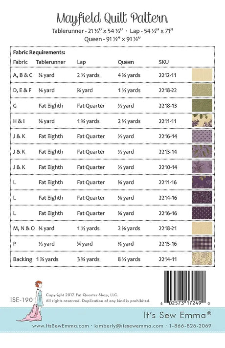 Mayfield Quilt Pattern