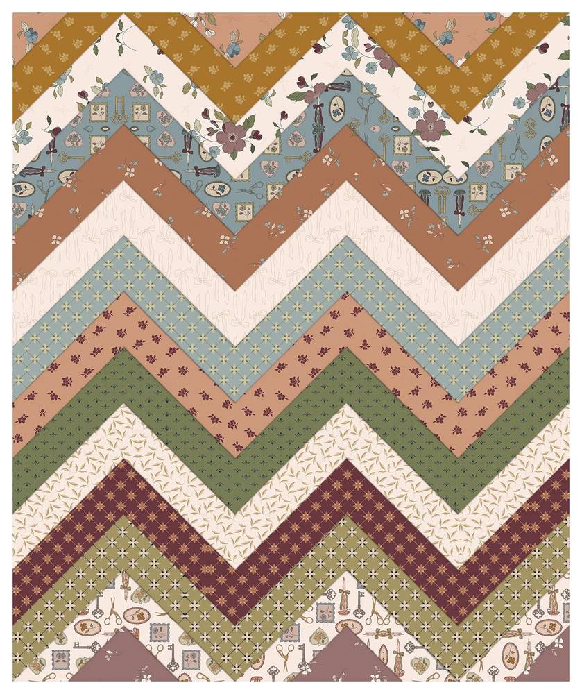 Mini Modern Quilt Bundle Pattern shown in Charmed & Treasured fabrics