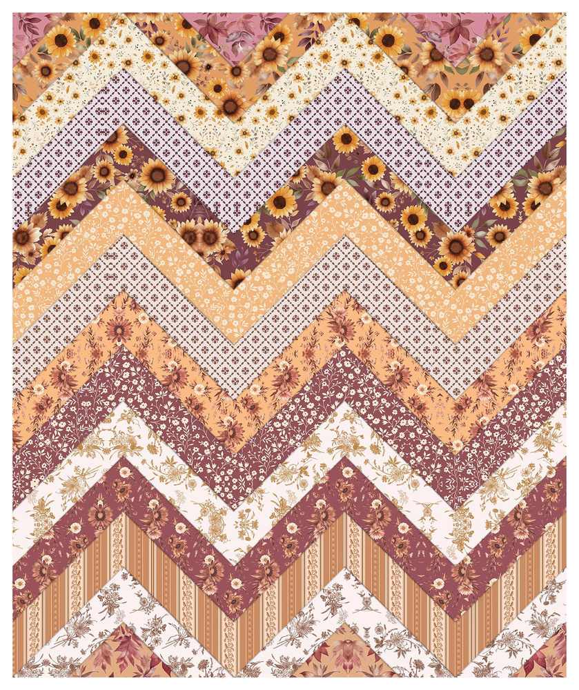 Mini Modern Quilt Bundle Pattern shown in Harvest on the Prairie fabrics