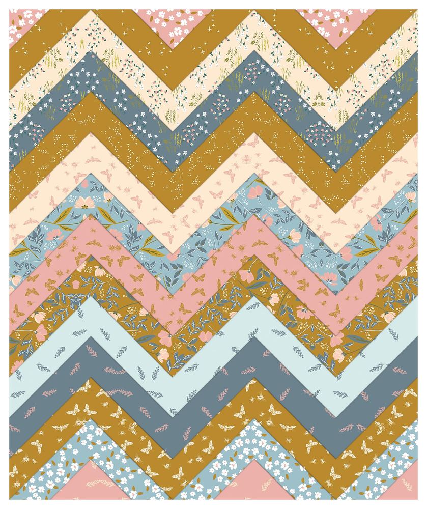 Mini Modern Quilt Bundle Pattern shown in Petals & Hazel fabrics