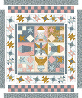 Mission to Mars Quilt Downloadable Pattern in Petals & Hazel fabrics