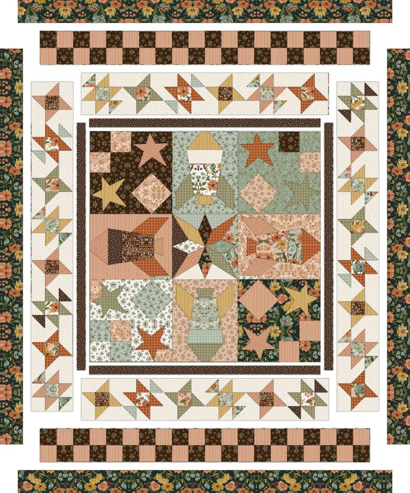 Mission to Mars Quilt Downloadable Pattern shown in Worth Repeating fabrics