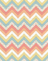 Modern Zigzag Quilt Pattern in Love You to the Moon fabrics