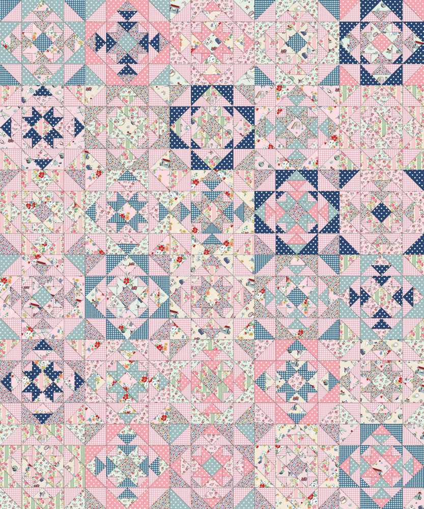 Monarch Quilt Pattern shown in Cath Kidston® Signature Collection fabrics