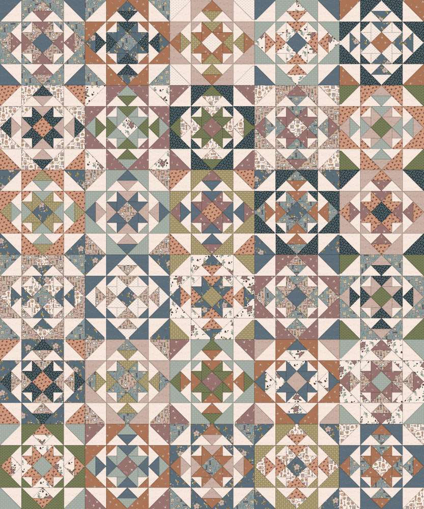 Monarch Quilt Pattern shown in Charmed & Treasured fabrics