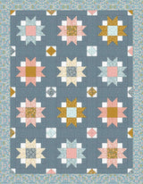 Moon Blossom Quilt Downloadable Pattern in Petals & Hazel fabrics