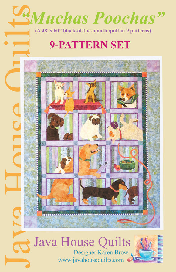 Muchas Poochas BOM Pattern by Java House Quilts