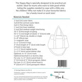 Back of the The Nappy Bag Sewing Pattern by Sewing Patterns by Mrs H
