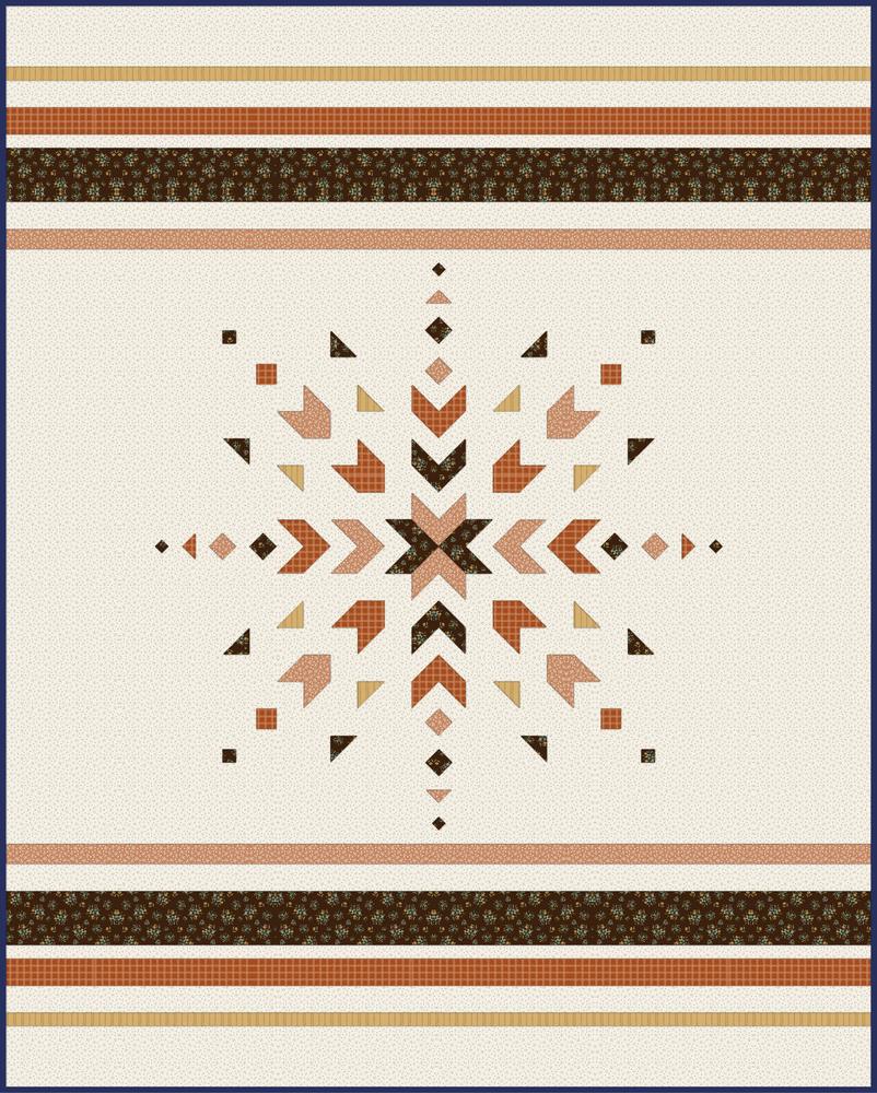 Nordic Frost Quilt Pattern shown in Worth Repeating fabrics