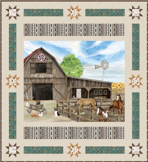 On The Ranch FREE Downloadable Pattern shown in The Homestead fabrics