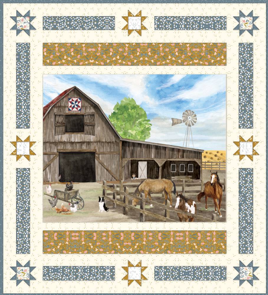 On The Ranch FREE Downloadable Pattern shown in Petals & Hazel fabrics