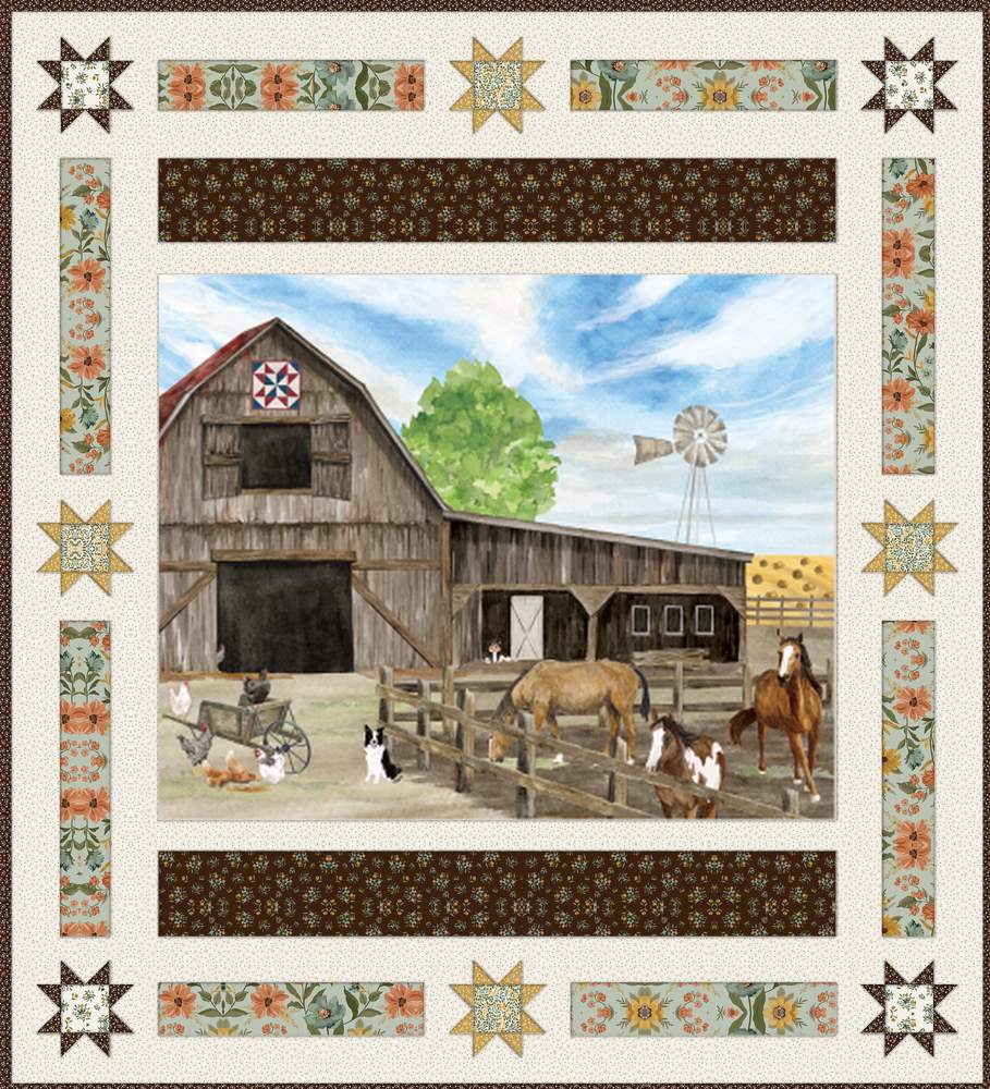 On The Ranch FREE Downloadable Pattern shown in Worth Repeating fabrics