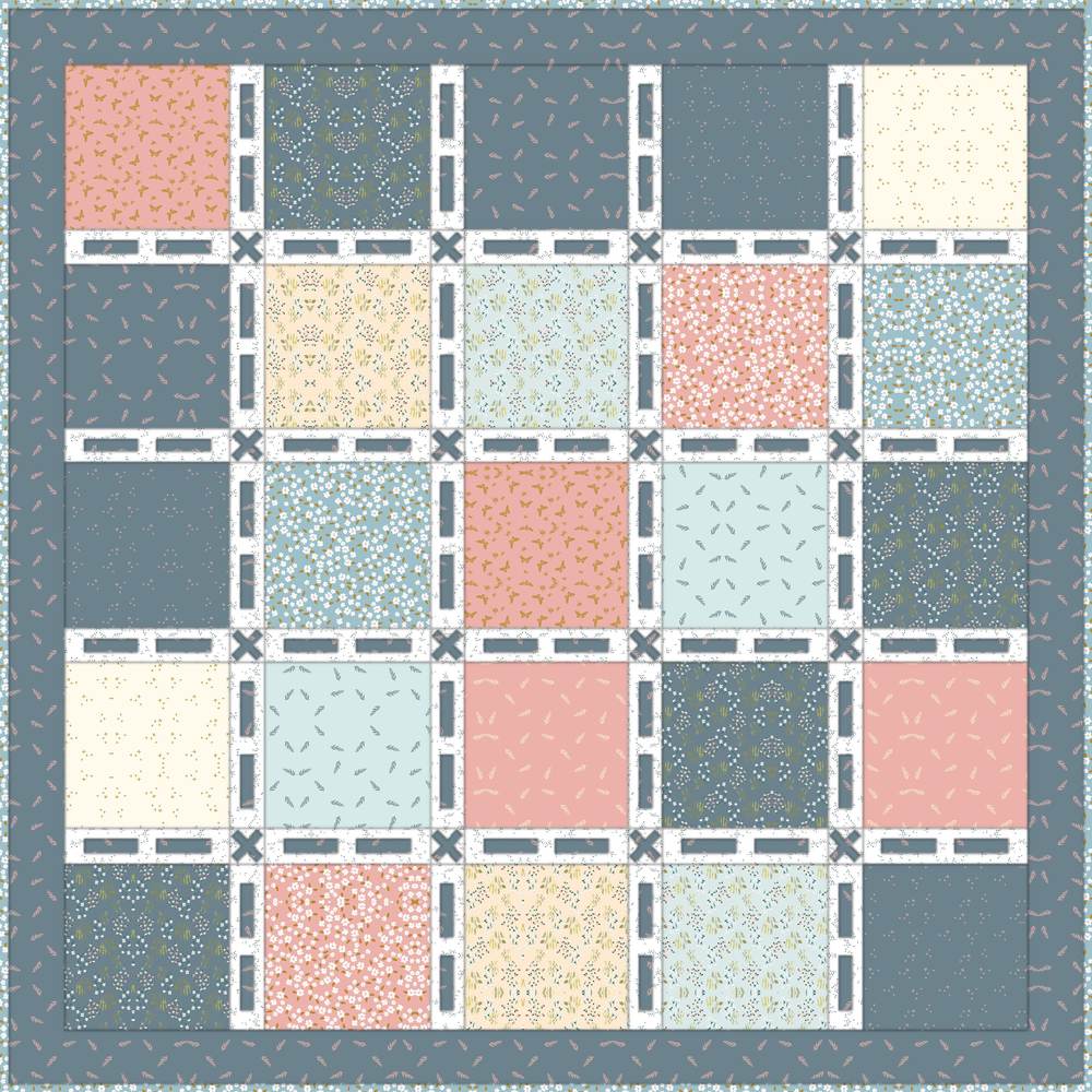 Patriotic Patchwork FREE Downloadable Pattern shown in Petals & Hazel fabrics
