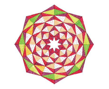 Arabesque Tree Skirt Quilt Pattern by Orange Dot Quilts