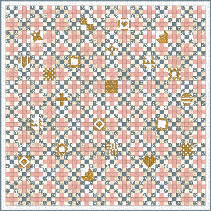 Pick Six Sew Along FREE Downloadable Pattern shown in Petals & Hazel fabrics