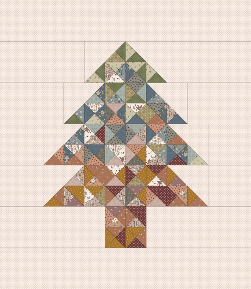 Piece & Joy Quilt Downloadable Pattern shown in Charmed & Treasured fabrics