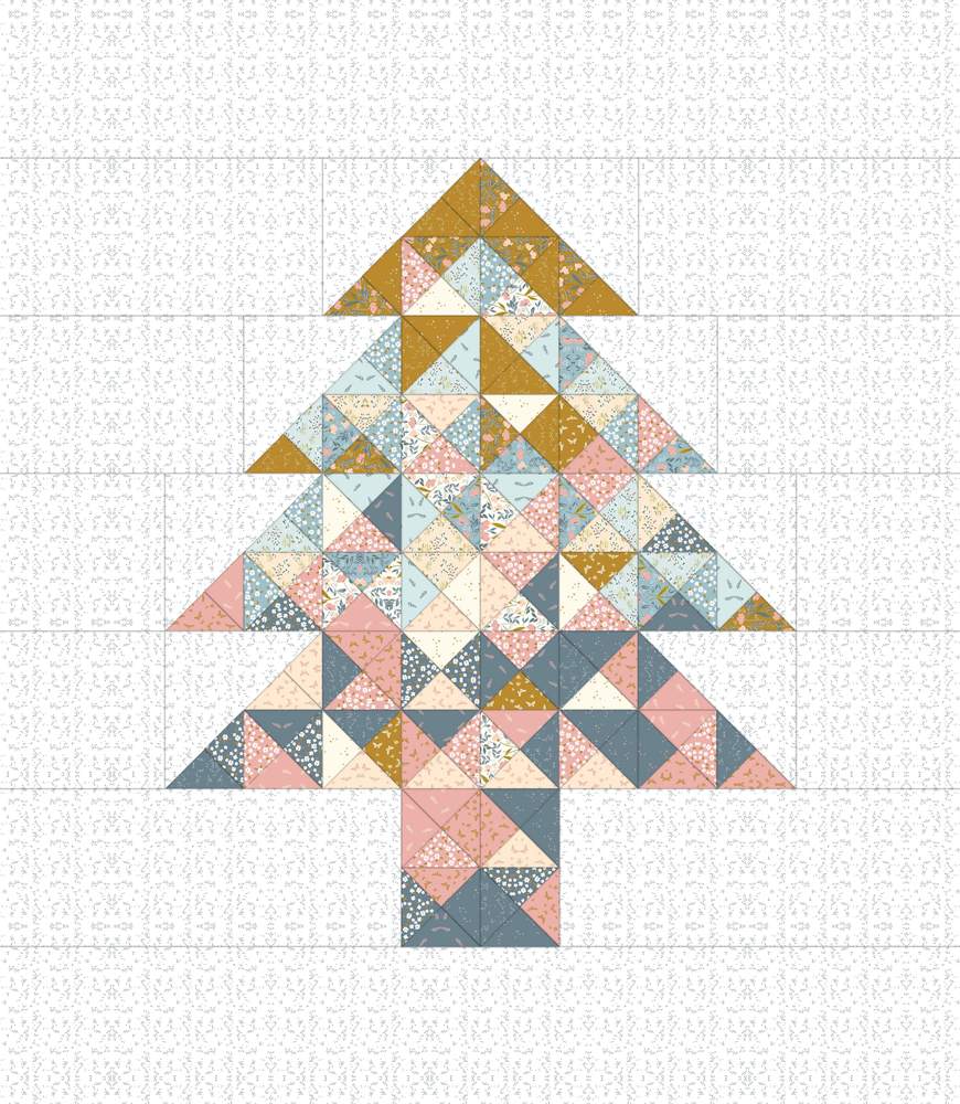 Piece & Joy Quilt Downloadable Pattern shown in Petals & Hazel fabrics