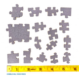Size and shapes of puzzle pieces