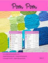 Back of the PomPom Quilt Pattern by Slightly Biased Quilts