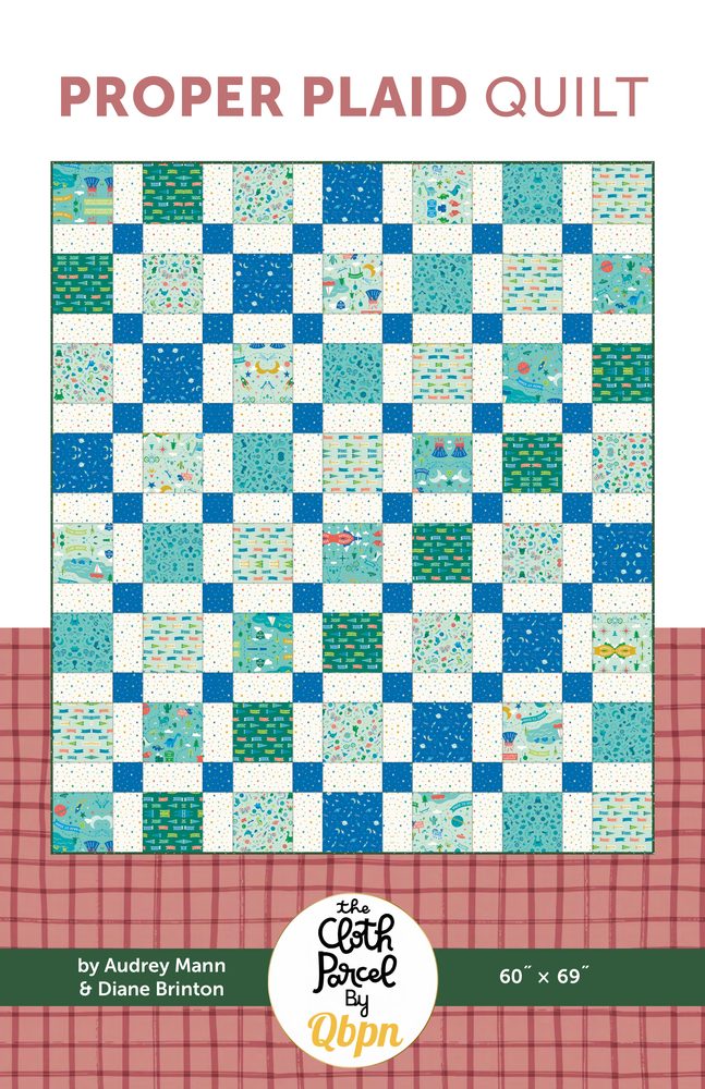 Proper Plaid Quilt Pattern shown in Brave Your Way fabrics