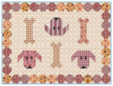 Puppy Dog Pet Mats Downloadable Pattern in Harvest on the Prairie fabrics