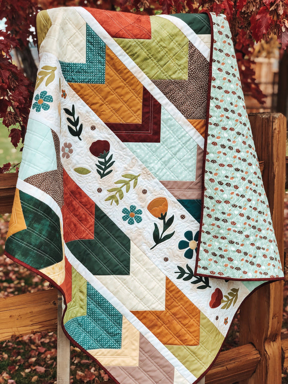 Blossoming Chevron Pattern by Stringtown Lane Quilts