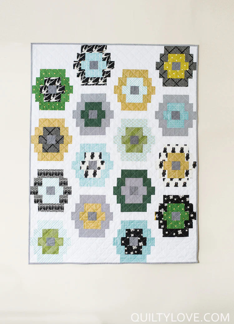 Back of the Quilty Beads Quilt Pattern by Quilty Love