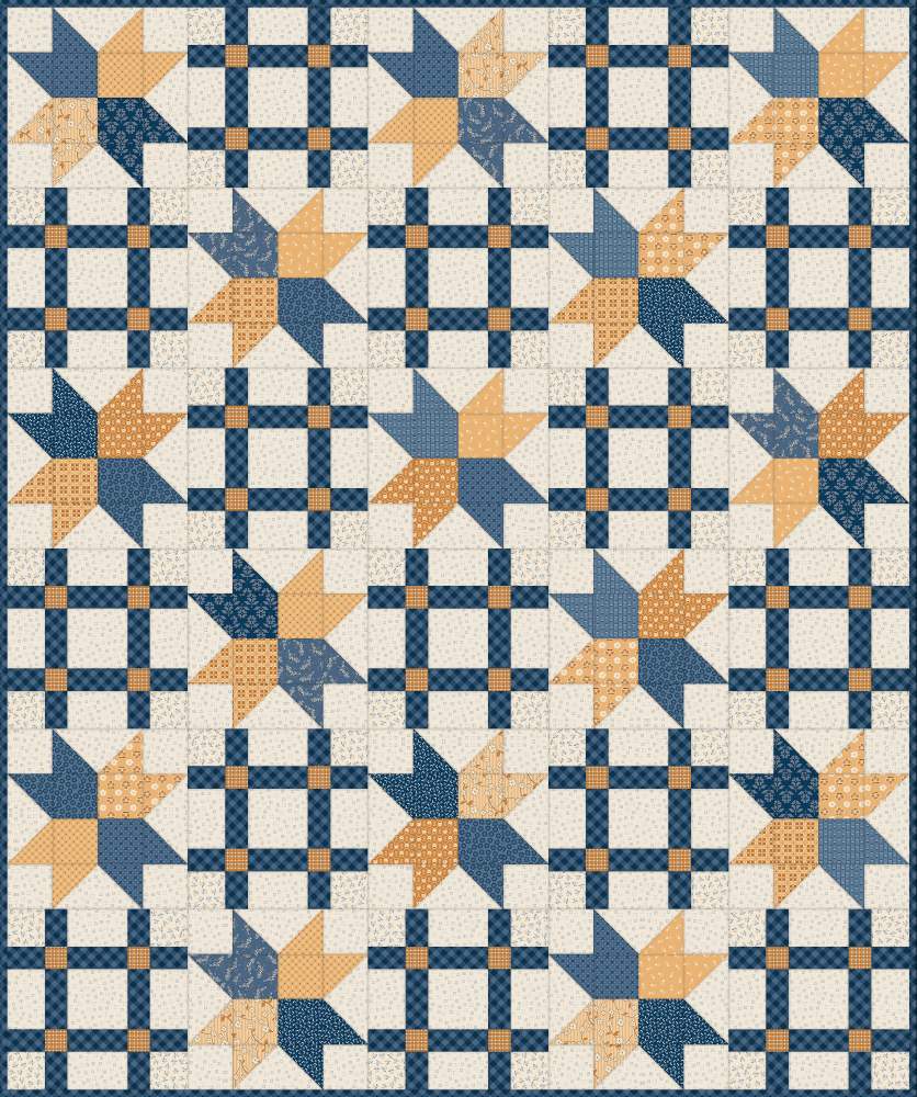 Reminisce FREE Downloadable Pattern shown in Denim & Daisy fabrics