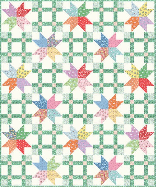 Reminisce FREE Downloadable Pattern shown in Traditional 30's fabrics