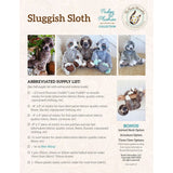 Back of the Sluggish Sloth Pattern by Pudgy Plushie