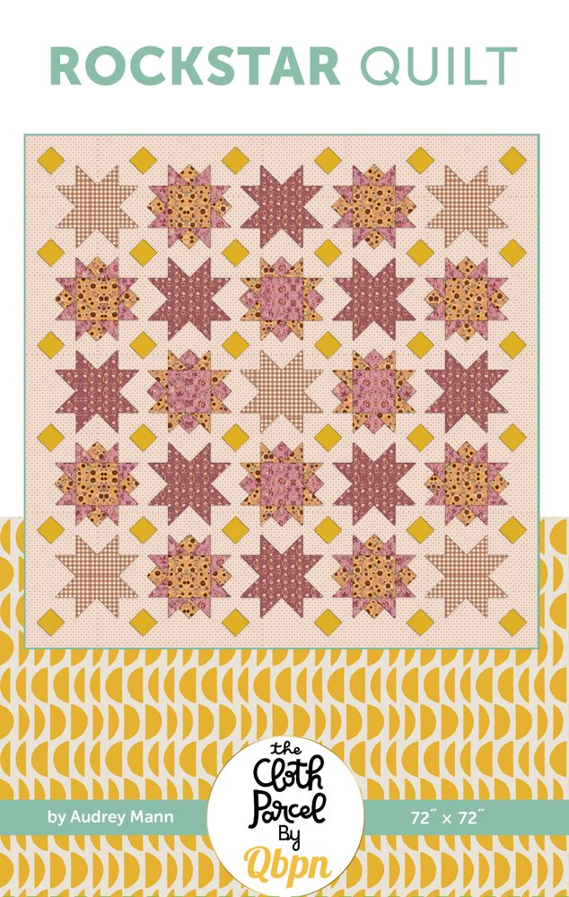 Rockstar Quilt Downloadable Pattern shown in Harvest on the Prairie fabrics