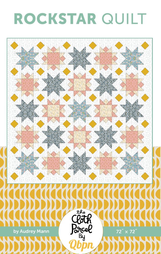Rockstar Quilt Downloadable Pattern shown in Petals & Hazel fabrics